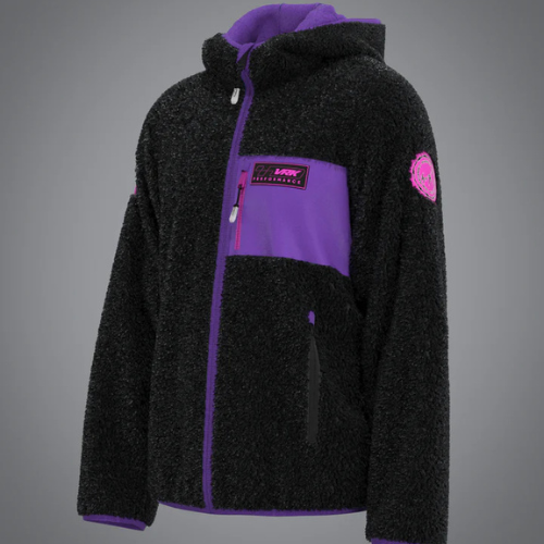 Veste Sherpa Black Purple