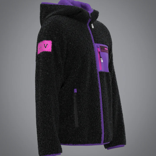 Veste Sherpa Black Purple